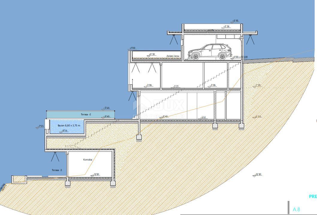 OPATIJA, IČIĆI - zemljišče za vilo z gradbenim dovoljenjem 300m2 v bližini plaže in Opatije