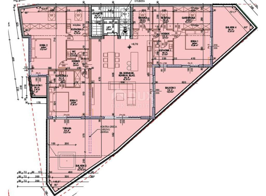 OPATIJA, CENTER - odličen penthouse v novogradnji s pogledom na morje, skupni bazen, garaža 