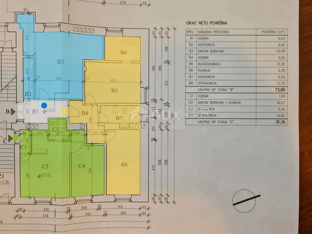 ISTRA, PULA - 4 sobno stanovanje v centru Pule, 105 m2