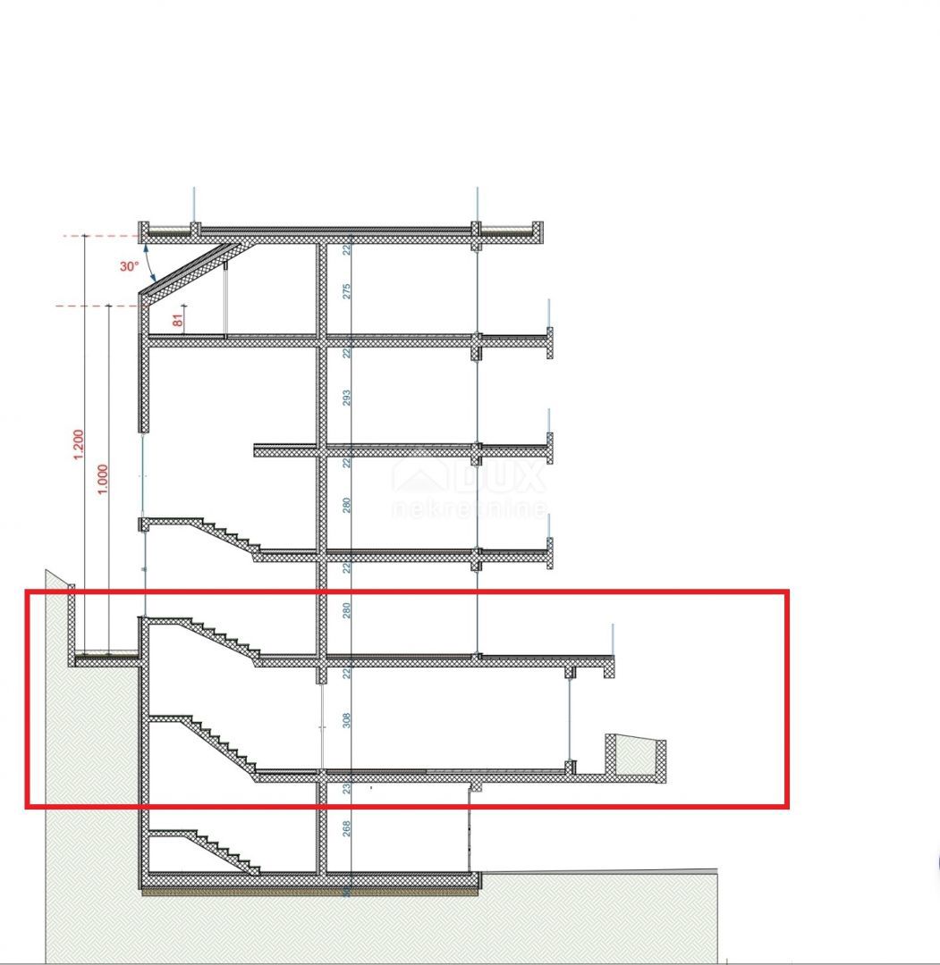 OPATIJA, CENTER - pritličje stanovanje 172m2 s pogledom na morje, wellness in fitnes K2