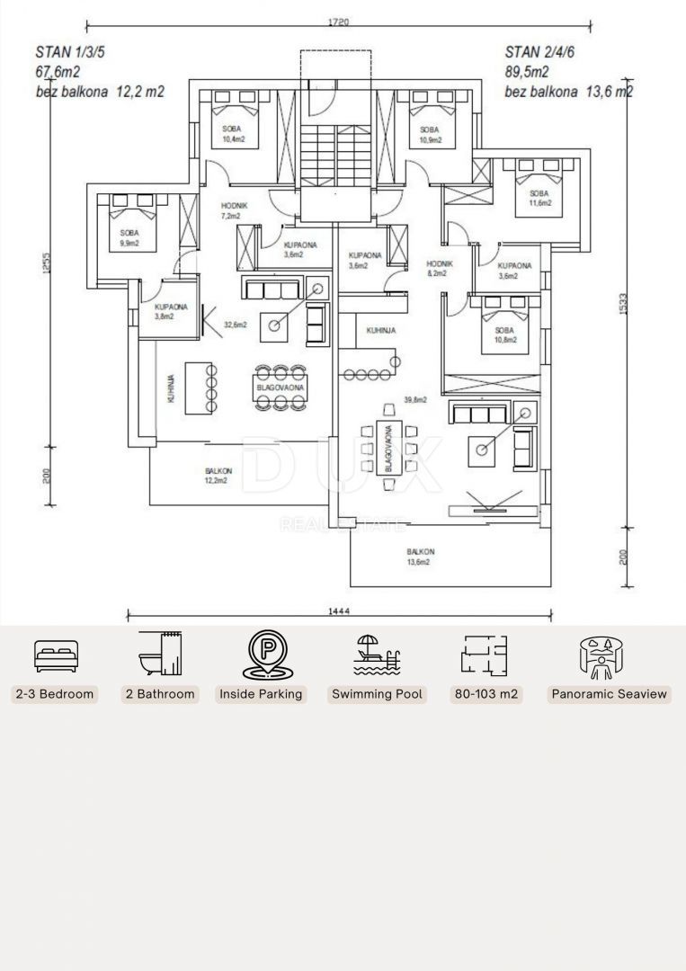 SMOKVICA - Apartma s skupnim bazenom 60m od morja