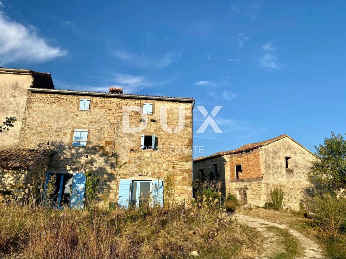 ISTRA, DRAGUĆ - dve hiši + 3.265 m2 gradbenega zemljišča s 6 načrtovanimi hišami! PRILOŽNOST!