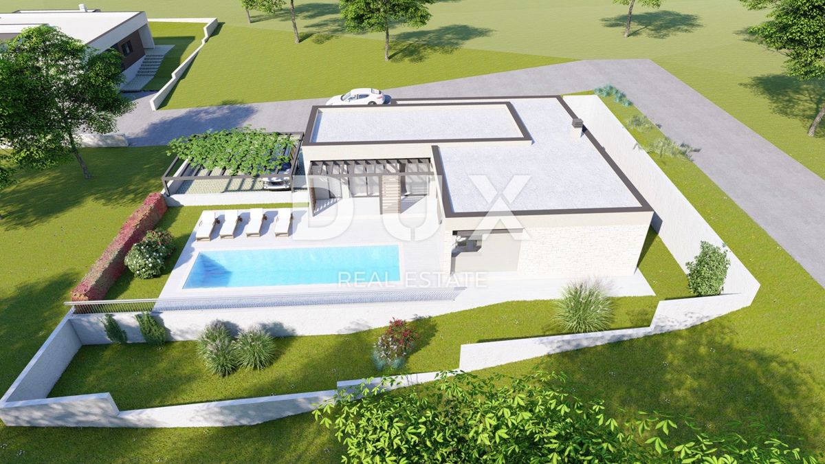 ISTRA, LABIN - Zemljišče z gradbenim dovoljenjem, zadnje v naselju