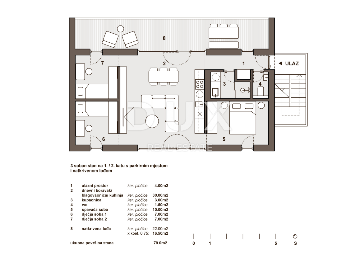 ISTRA, SAVUDRIJA - Apartma v 1. nadstropju blizu morja