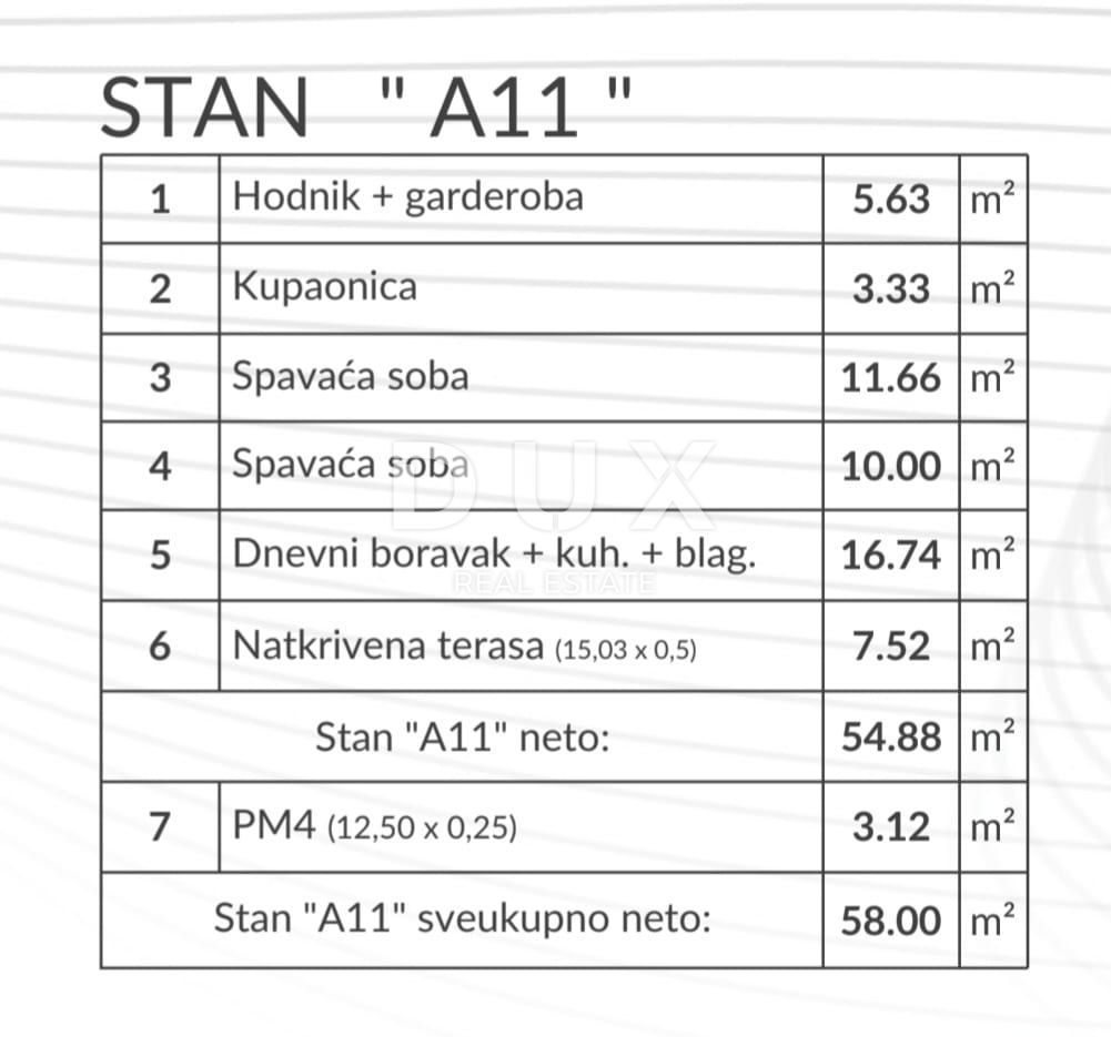 Stanovanje Šikići, Pula, 53,46m2