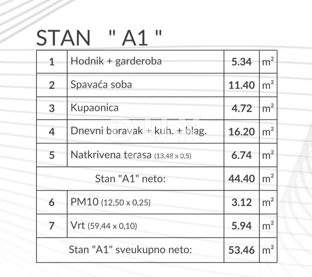 Stanovanje Šikići, Pula, 53,46m2