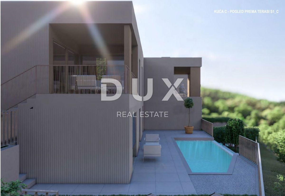 RIJEKA, KOSTRENA - ekskluzivno dupleks stanovanje 147m2 novogradnja s čudovitim pogledom na morje in bazen + vrt 151,75m2 - S1-C