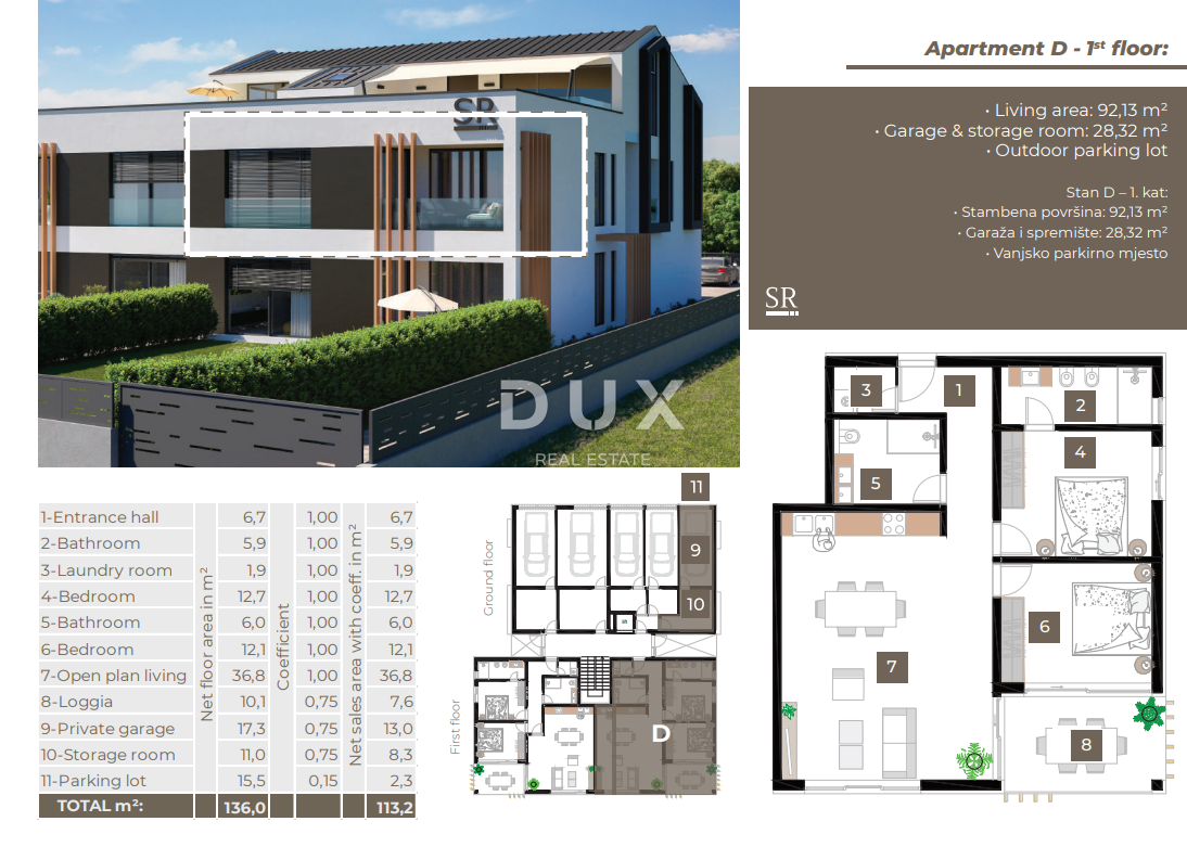 ISTRA, ROVINJ - Apartma v bližini morja v 1. nadstropju