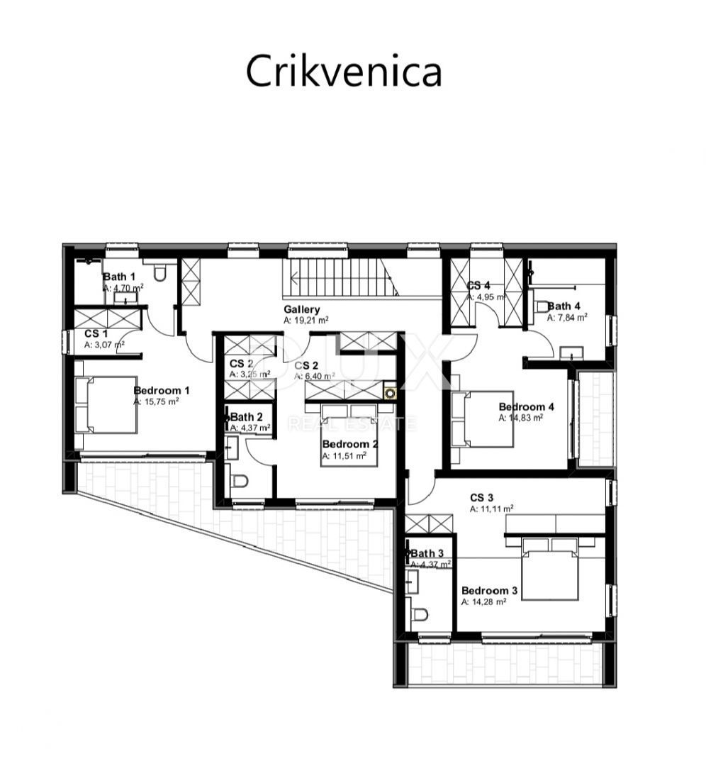 CRIKVENICA - Ekskluzivna vila v gradnji s pogledom na morje
