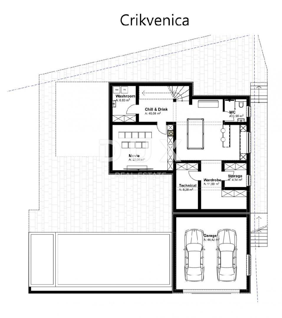 CRIKVENICA - Ekskluzivna vila v gradnji s pogledom na morje
