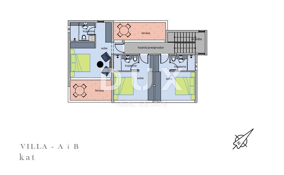 CRIKVENICA, BRIBIR - moderna vila z bazenom, pogled na morje
