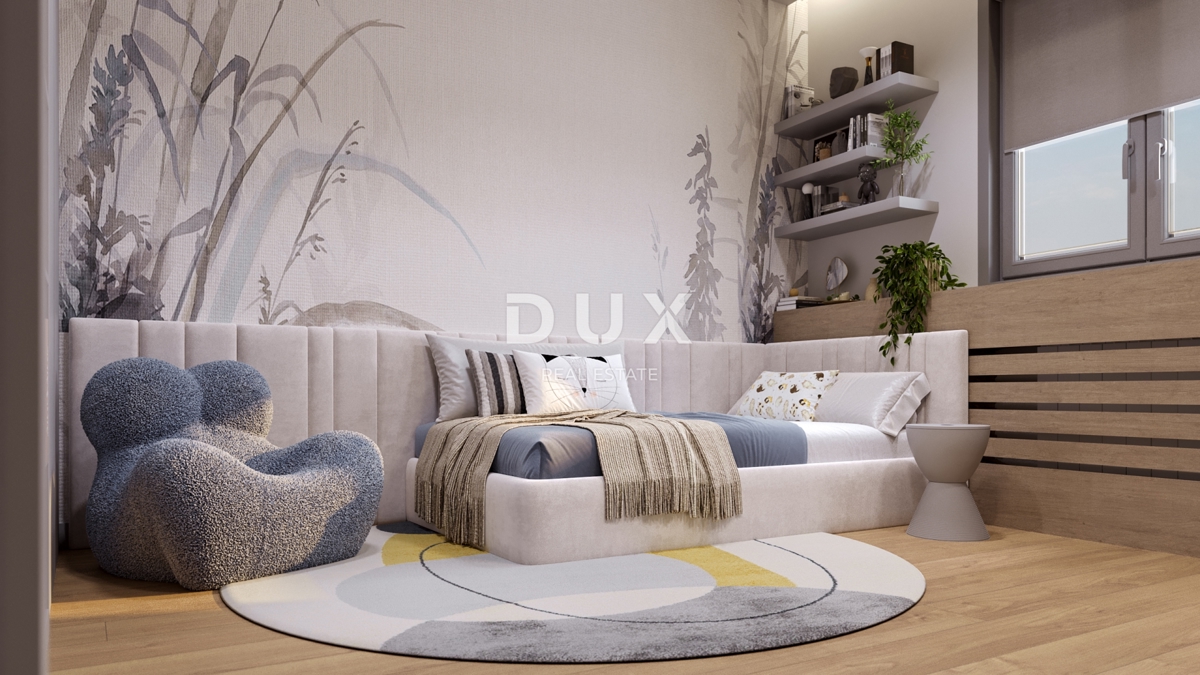 RIJEKA, KANTRIDA - 118m2 veliko stanovanje v luksuzni novogradnji le 250 metrov od morja z garažo in panoramskim pogledom na morje