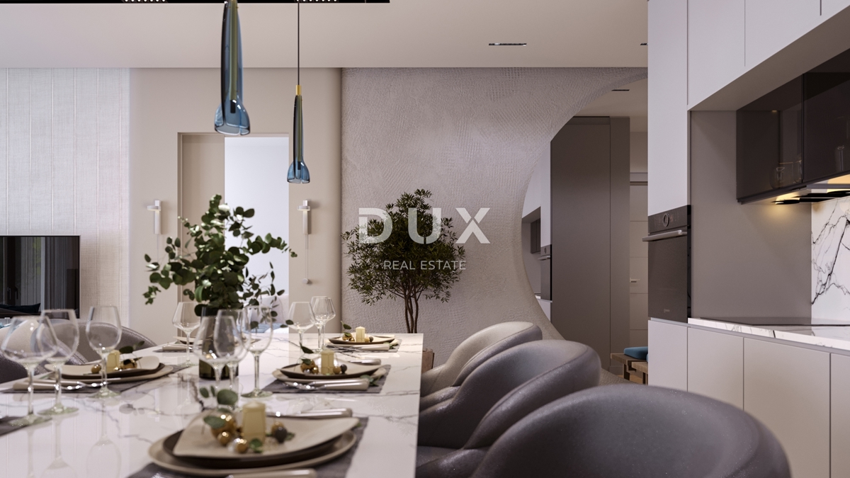 RIJEKA, KANTRIDA - 118m2 veliko stanovanje v luksuzni novogradnji le 250 metrov od morja z garažo in panoramskim pogledom na morje