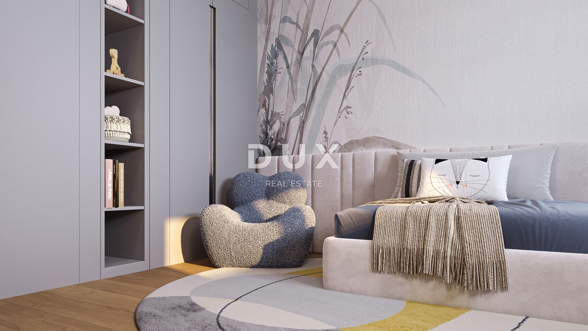 RIJEKA, KANTRIDA - 118m2 veliko stanovanje v luksuzni novogradnji le 250 metrov od morja z garažo in panoramskim pogledom na morje