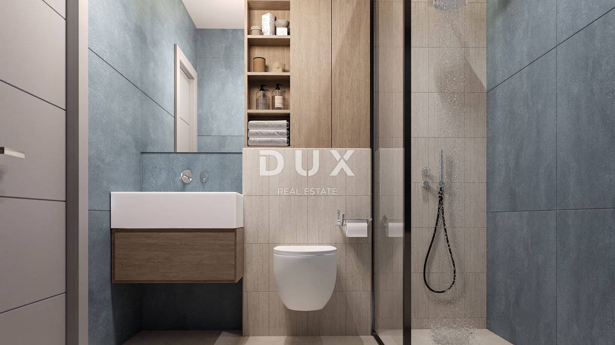 RIJEKA, KANTRIDA - 118m2 veliko stanovanje v luksuzni novogradnji le 250 metrov od morja z garažo in panoramskim pogledom na morje