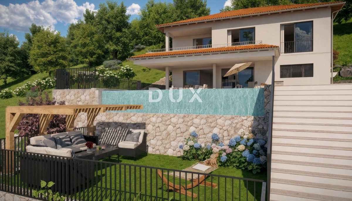 OPATIJA, OPRIĆ - Gradbeno zemljišče z gradbenim dovoljenjem!