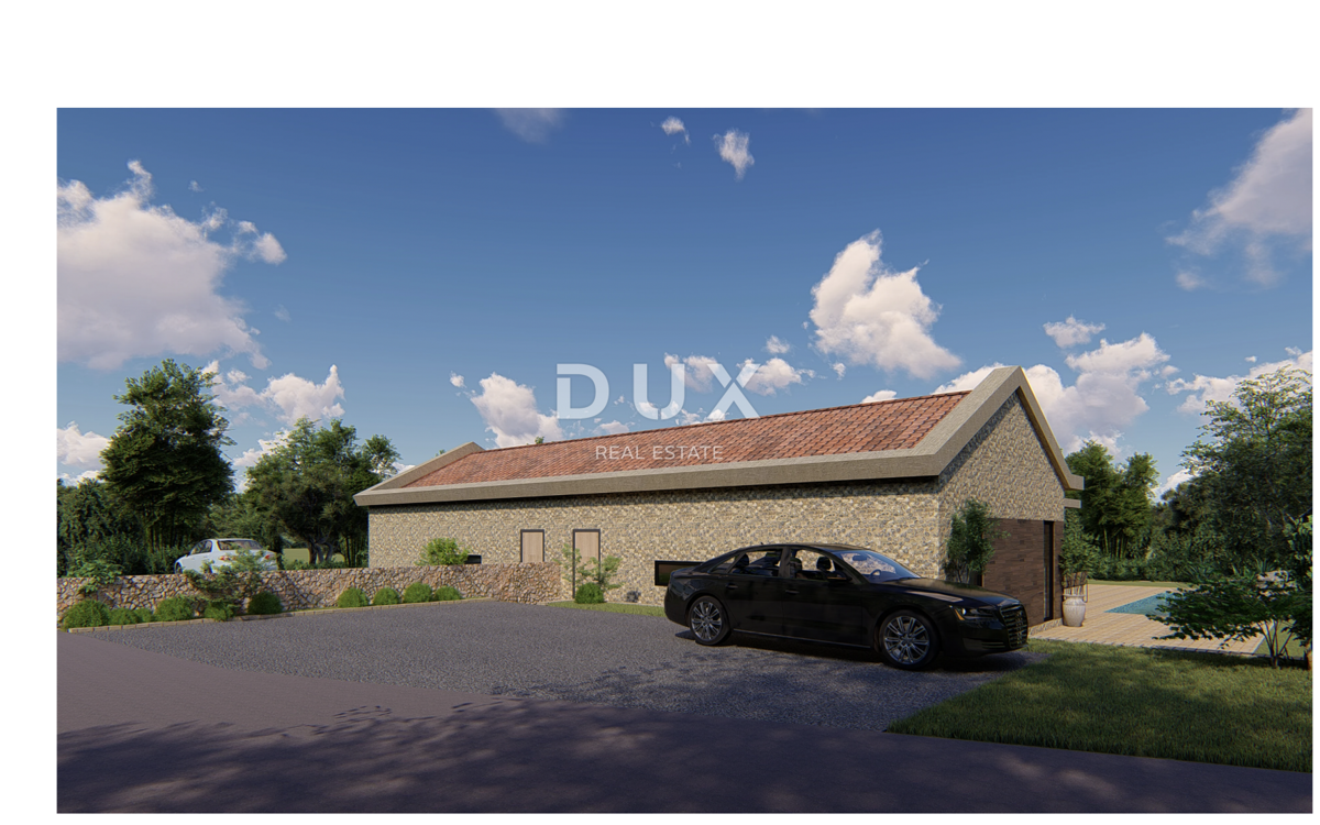 ISTRA, BARBAN - Gradbeno zemljišče z gradbenim dovoljenjem za dvojček z bazenom