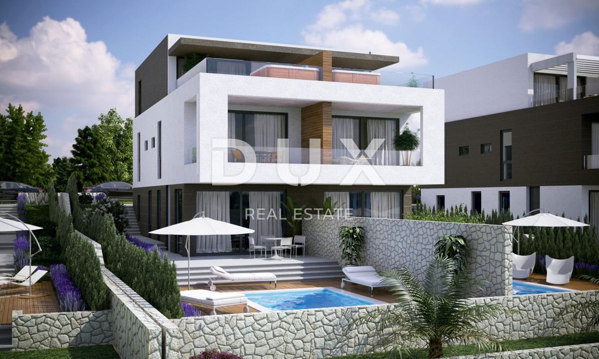 OTOK PAG, NOVALJA - Dvonadstropni penthouse s strešno teraso