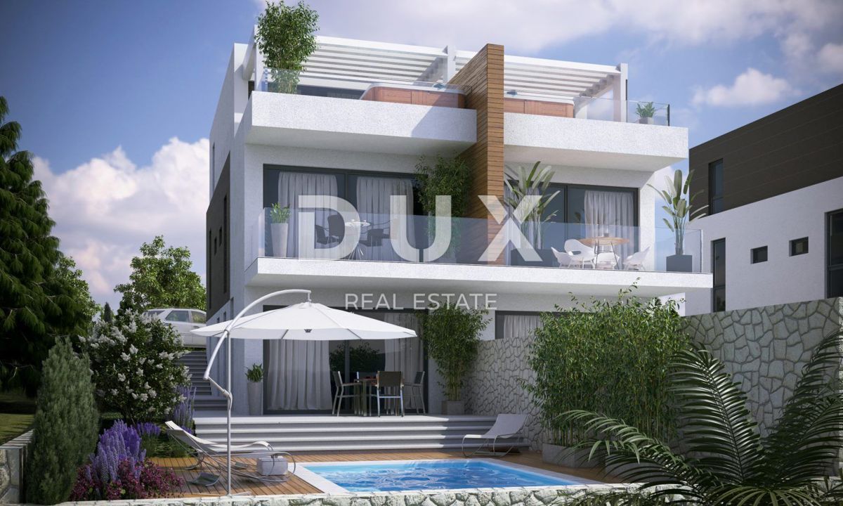 OTOK PAG, NOVALJA - Dvonadstropni penthouse s strešno teraso