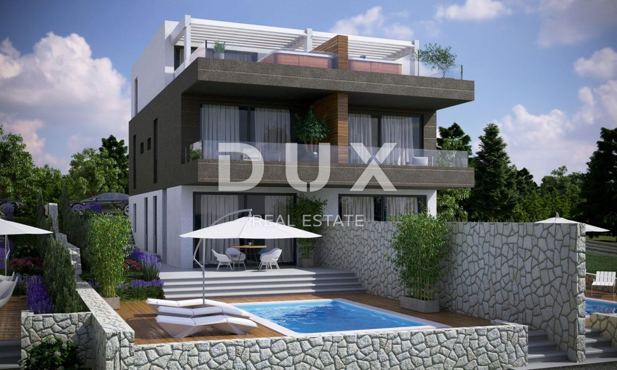 OTOK PAG, NOVALJA - Dvonadstropni penthouse s strešno teraso