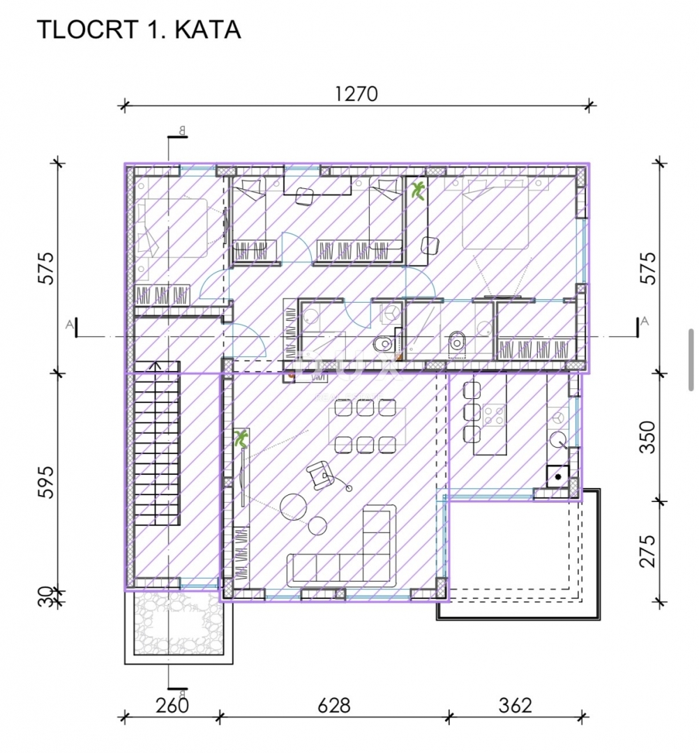 ZADAR, BIBINJE - Trisobno stanovanje na atraktivni lokaciji S3