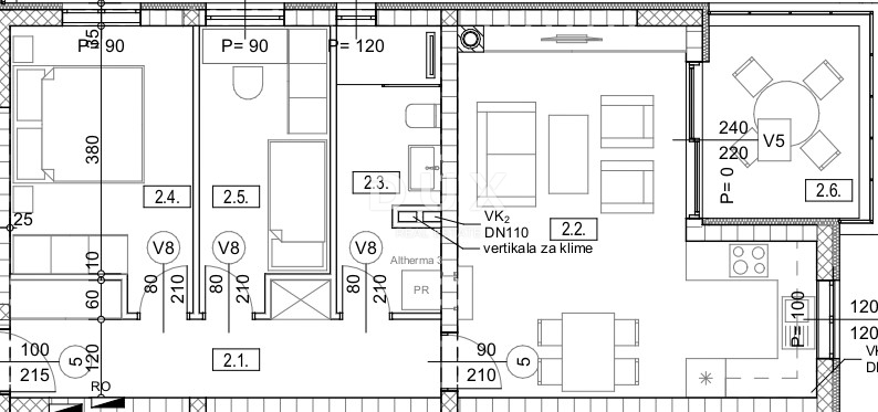 VIŠKOVO, MARINIĆI - 2-sobno stanovanje + dnevna soba v kakovostni novogradnji