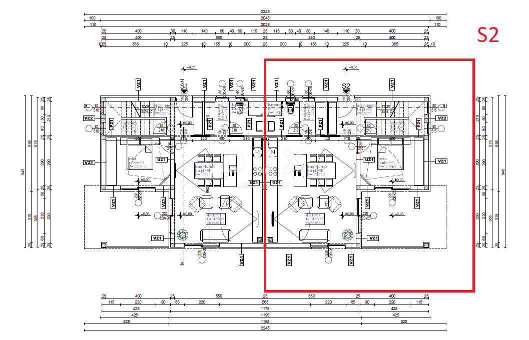 ŠIBENIK, VODICE - Dvojček hiše z bazenom in panoramskim pogledom na morje in Vodice