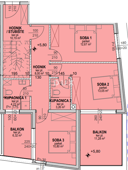 Stanovanje Povljana, 73,40m2