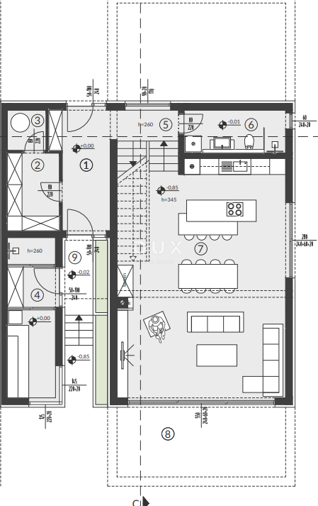 ISTRA, MEDULIN - Vaše sanje ob morju! Dvojček hiše s pogledom na morje iz vseh nadstropij, ROH BAU, EKSKLUZIVNO!