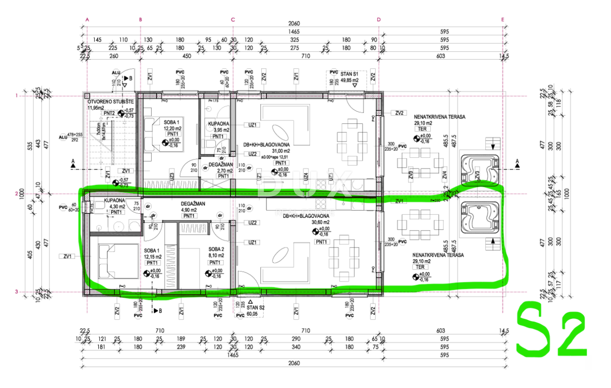 ZADAR, VRSI MULO - Novogradnja na iskani lokaciji! 2S+DB! S2