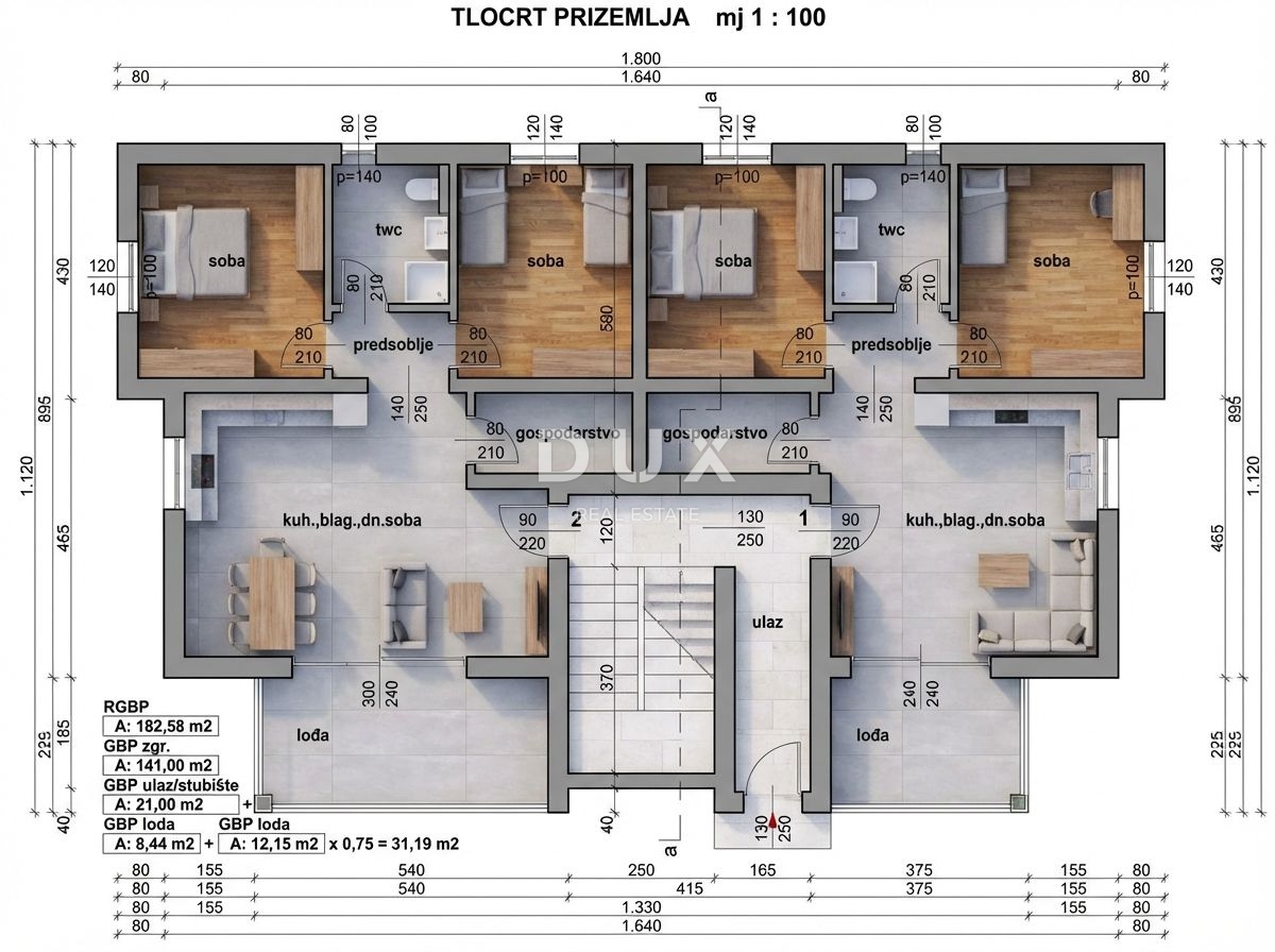 OTOK RAB, KAMPOR - NOVO! Ekskluzivno stanovanje v pritličju z vrtom