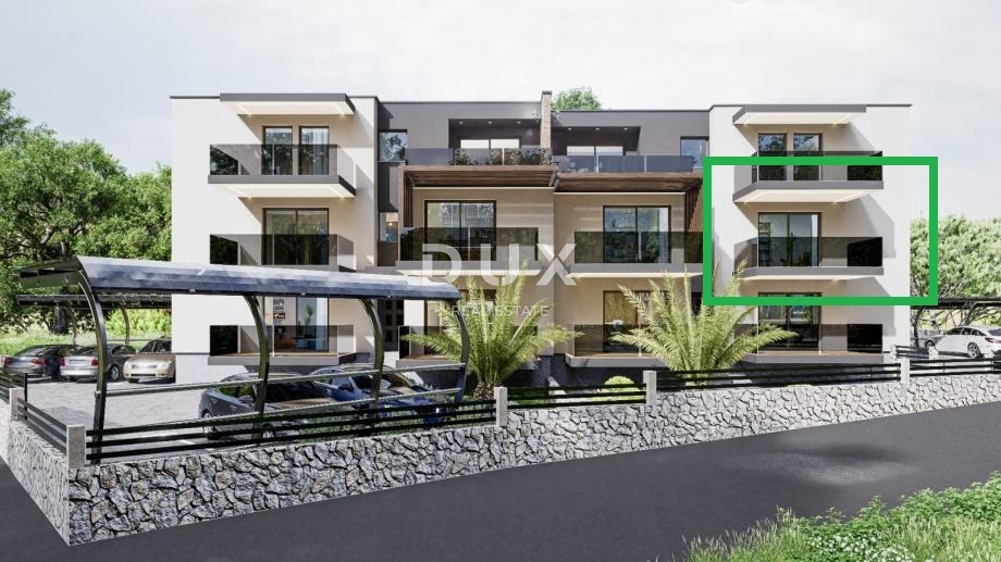 RIJEKA, PEHLIN, PODMURVICE - stanovanje 53,92m2 v novogradnji s pogledom na morje, dnevna soba + 1 spalnica, pritličje - STANOVANJE 1D