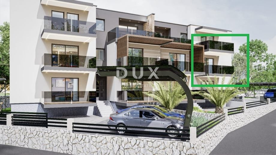 RIJEKA, PEHLIN, PODMURVICE - stanovanje 53,92m2 v novogradnji s pogledom na morje, dnevna soba + 1 spalnica, pritličje - STANOVANJE 1D