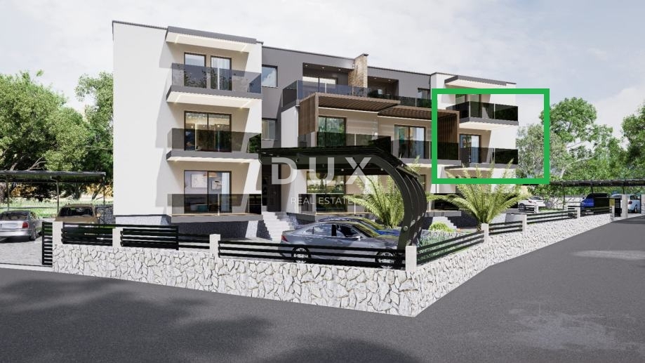 RIJEKA, PEHLIN, PODMURVICE - stanovanje 53,92m2 v novogradnji s pogledom na morje, dnevna soba + 1 spalnica, pritličje - STANOVANJE 1D