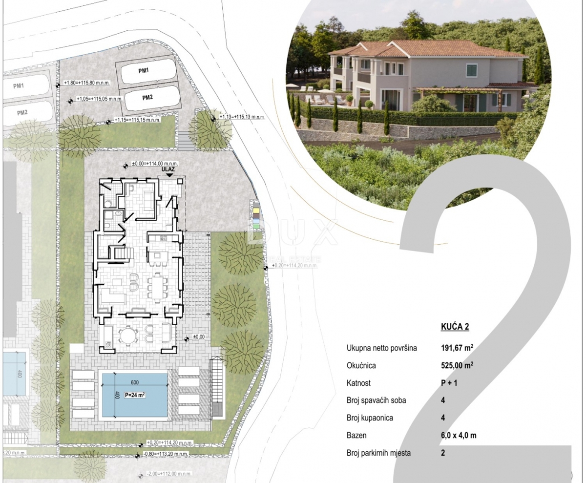 OTOK KRK, DOBRINJ - Ekskluzivna avtohtona nepremičnina z modernim dizajnom