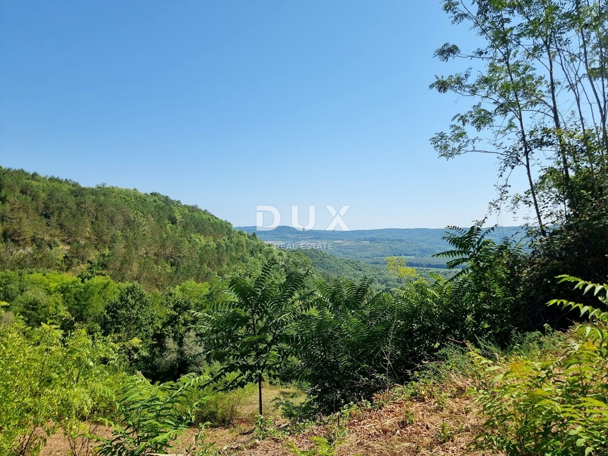 ISTRA, GROŽNJAN - Gradbeno zemljišče na osamljeni lokaciji s panoramskim razgledom
