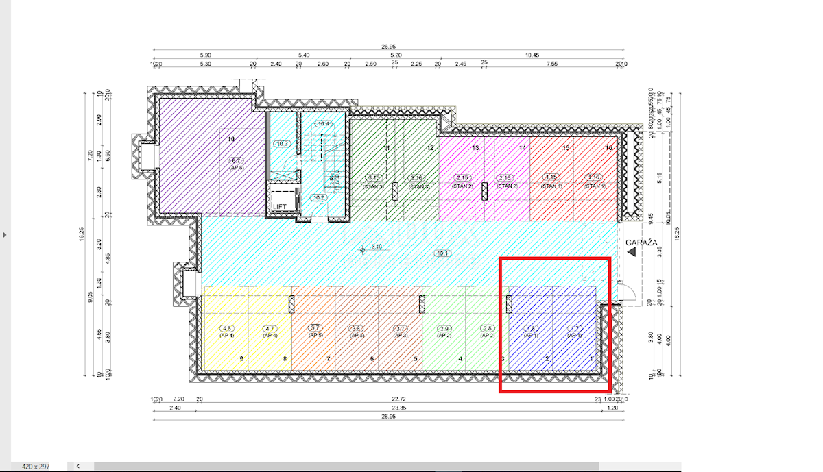 OPATIJA, CENTER - novozgrajeno stanovanje 65,02m2 s panoramskim pogledom na morje + okolica 91,54m2 - STANOVANJE 1