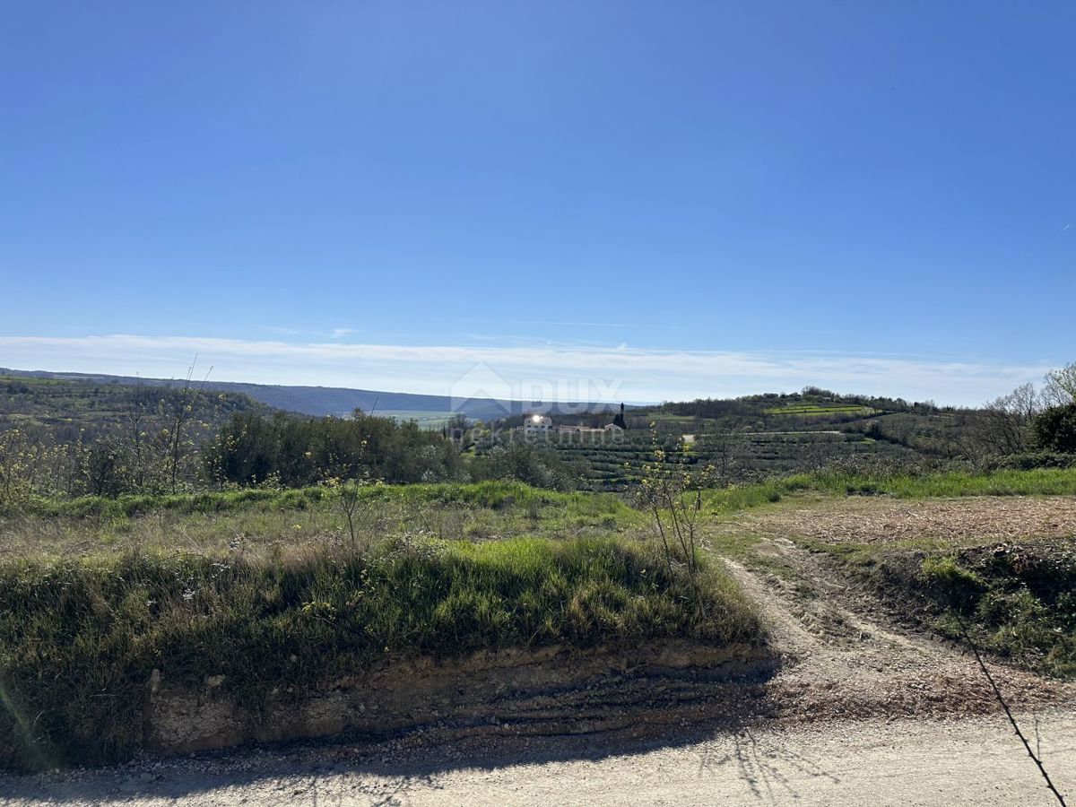 ISTRA, BUJE - Gradbeno zemljišče na robu vasi s pogledom na morje in naravo