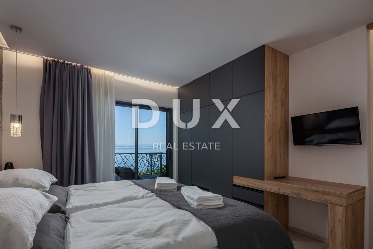 OPATIJA, CENTER - luksuzna etaža 300m2 v novogradnji z garažo, panoramski pogled na morje