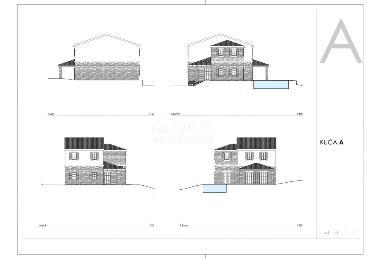 OTOK KRK, TRIBULJE - gradbeno zemljišče z projektom