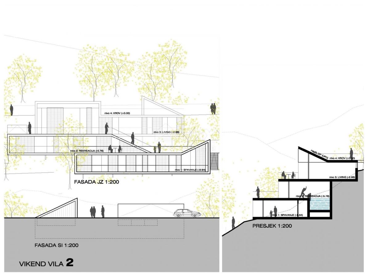 GORSKI KOTAR, FUŽINE - edinstven projekt v osrčju Gorskega kotarja, gradbeno zemljišče 2086 m2 s projektom za vilo, priložnost za investicijo!