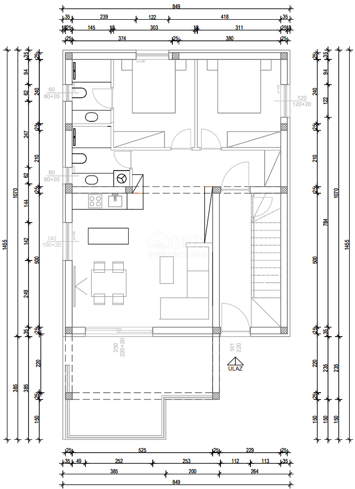 ZADAR, VIR - Moderni apartmaji na najbolj iskani lokaciji v centru Vira, 160 metrov od plaže Jadro! S1C