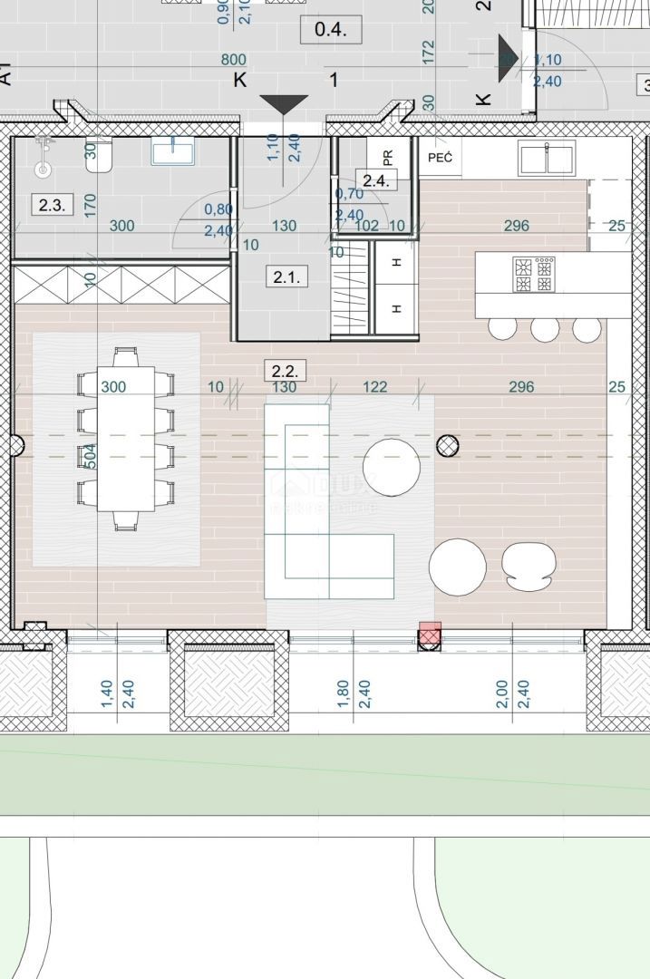 OPATIJA, CENTER - stanovanje v pritličju 58m2 s pogledom na morje - K1 