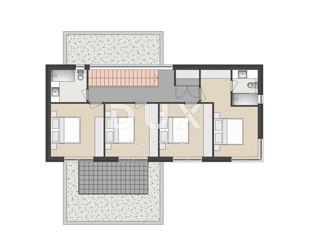 PAG, KOLAN - vila 170m2 z bazenom + okolica 500m2