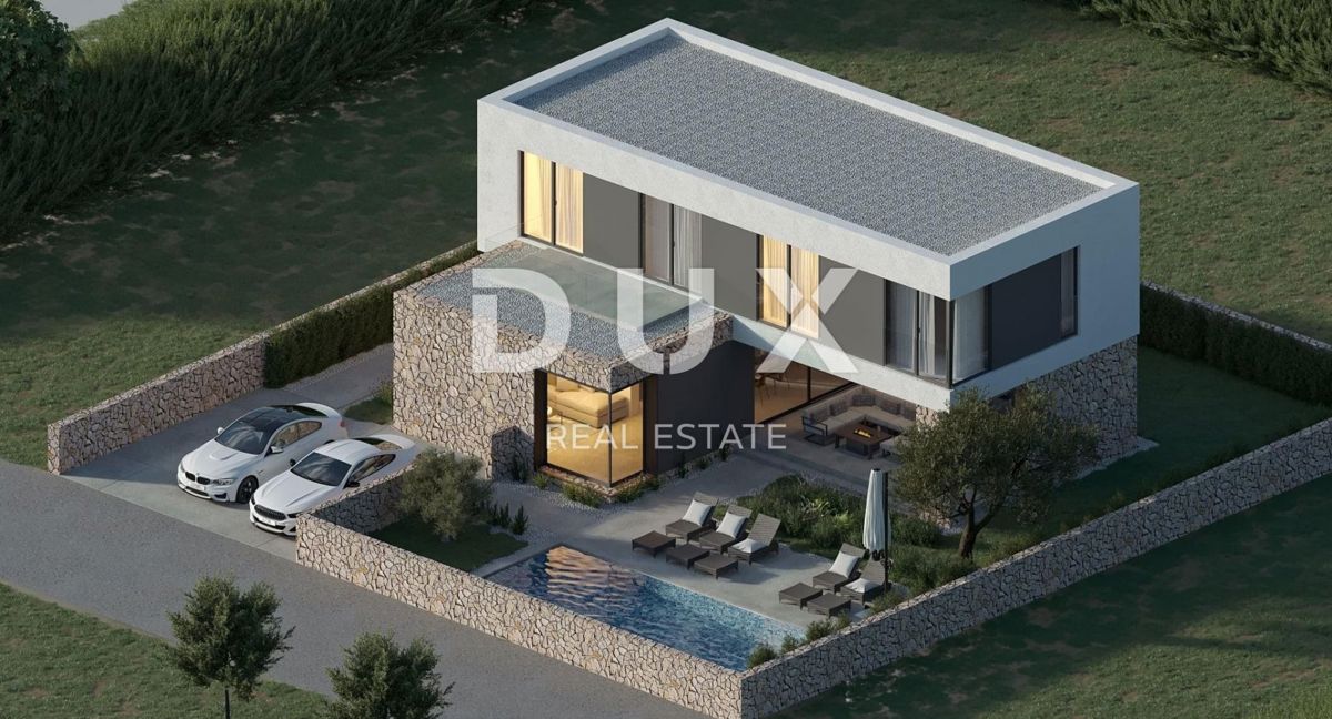 PAG, KOLAN - vila 170m2 z bazenom + okolica 500m2