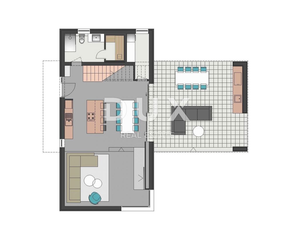 PAG, KOLAN - vila 170m2 z bazenom + okolica 500m2
