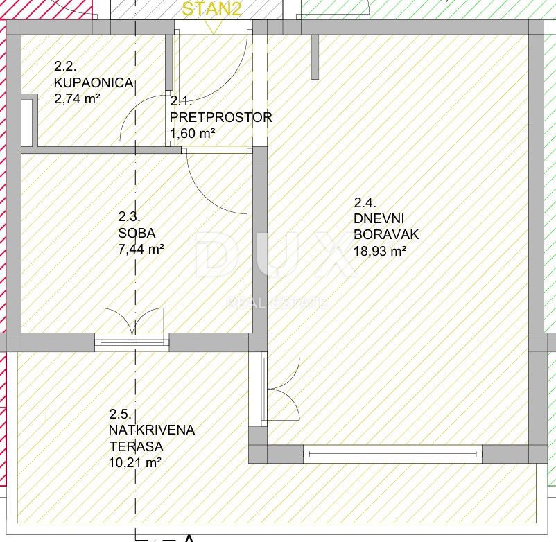 OTOK KRK, BAŠKA - 1 SPALNICA + DNEVNA SOBA Apartma v pritličju, pogled na zelenje