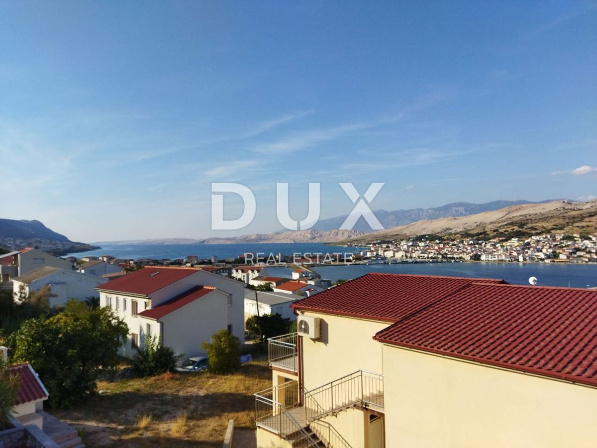 OTOK PAG, PAG - Dvojček hiše za adaptacijo s pogledom na morje