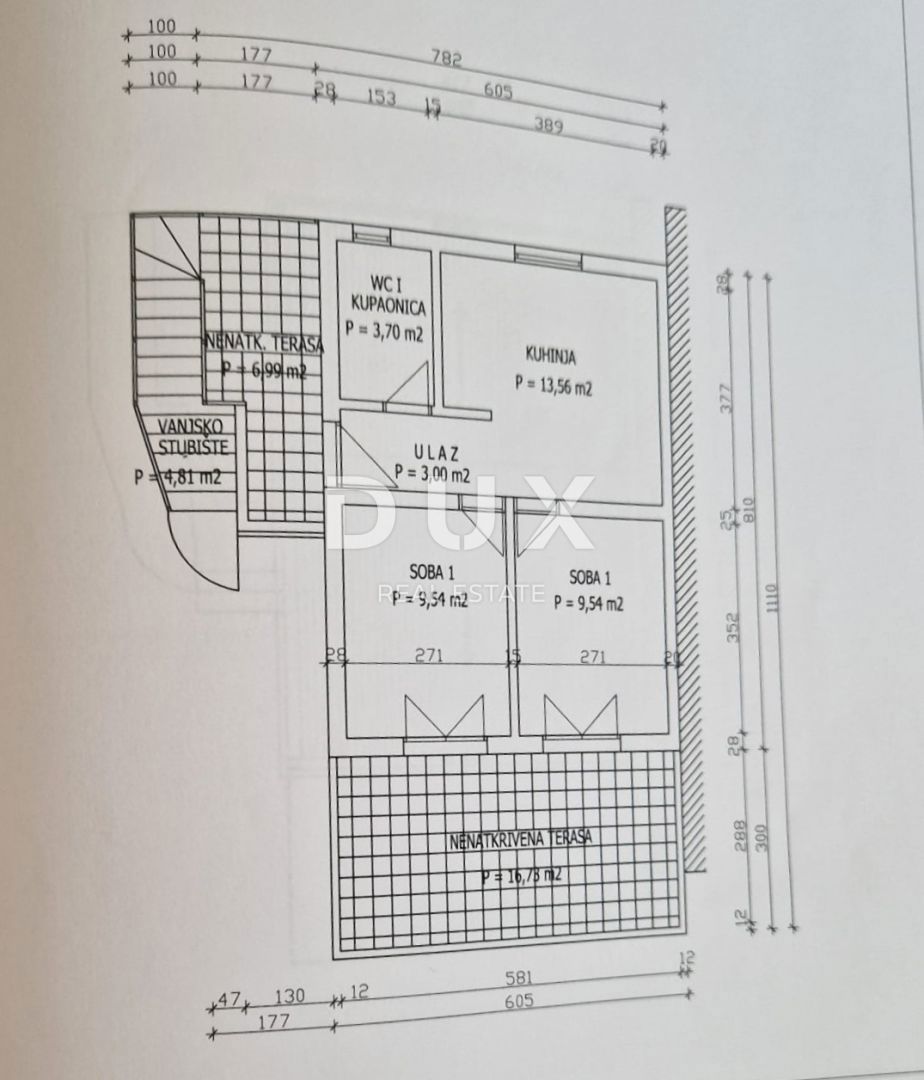 OTOK PAG, PAG - Dvojček hiše za adaptacijo s pogledom na morje