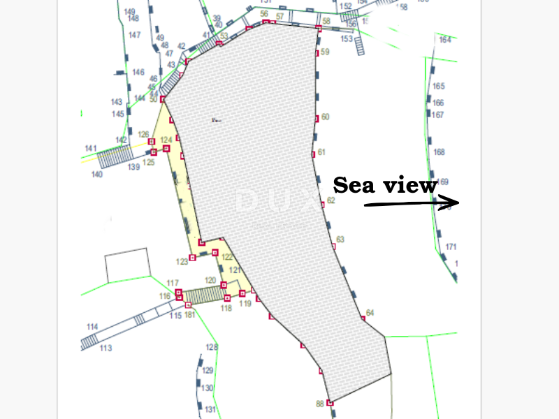 OPATIJA, LOVRAN - novo - čudovito gradbeno zemljišče za družinsko hišo ali vilo z bazenom s pogledom na morje